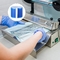 Non Sticky Edge Transparent Blue Dental Barrier Film For Medical Equipments Handheld Instruments