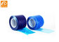 Acrylic Based Glue Adhesion Barrier Film 4&quot;X6&quot; Non Stick Edges Blue Transparent Colors