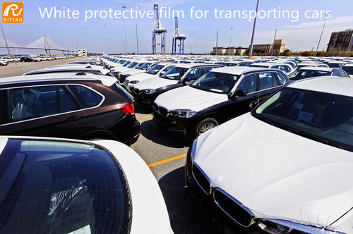 Latest company news about White car painting protective film for transporting cars