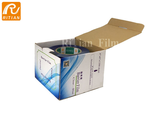 Adhesive Medical Blue Dental Barrier Film 4'*6&quot;*1200 Sheets With Dispenser Box
