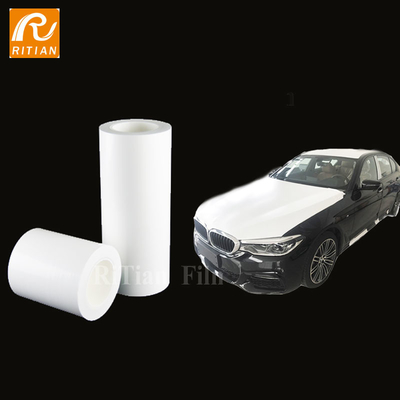 Glossy White Porcelain Car Paint Protective Film Plastic Medium Adhesion
