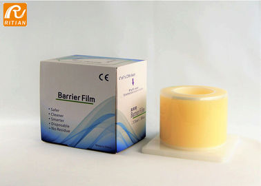 Clear PE Medical Dental Barrier Film Roll Acrylic Adhesion 4x6 Inch Custom Logo