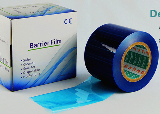OEM Disposable Dental Plastic Barrier Film Blue Or Clear Color