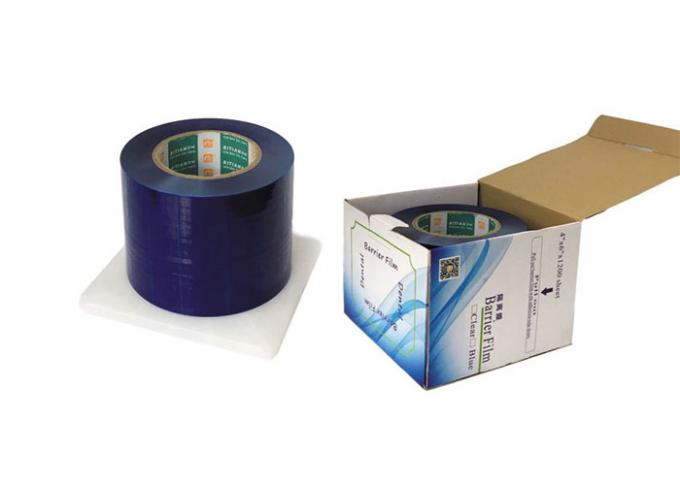 Clear / Blue Dental Medical Barrier Film 4 X 6 Inches 1200 Sheets Per Roll 0