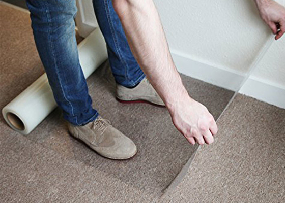 Good price Fast Delivery Duty PE Carpet Shield Self Adhesive Floor Protection Film online