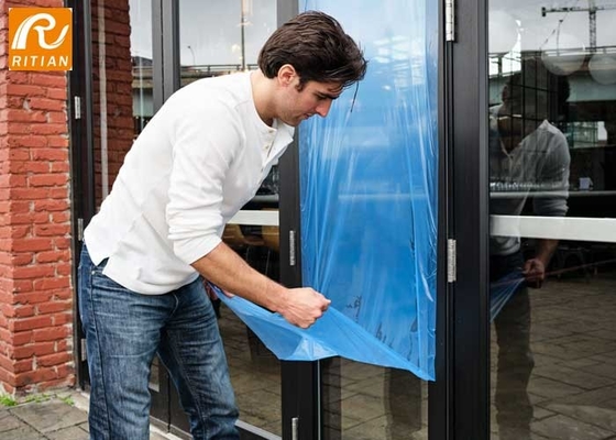 Anti UV Heat Window Masking Film Poly Window Protection Film For Car Construction