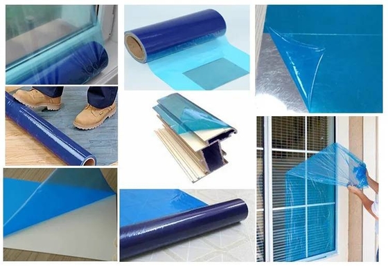 Good price Blue Clear Transparent PE Anti Scrtach Surface Protection Film For Windows And Glass Curtain Wall online