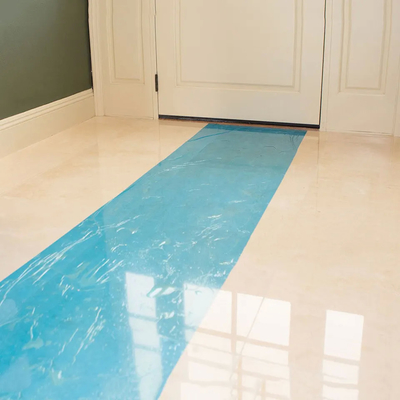 Self Adhesive Temporary Plastic Blue Transparent Polyethalene Anti Dirt Dust Waterproof Floor Protection Film For Tile