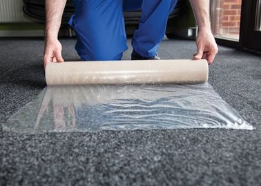 Good price RH07027 Carpet Protection Film Leaving No Residue With 2 Colors Logo Print online