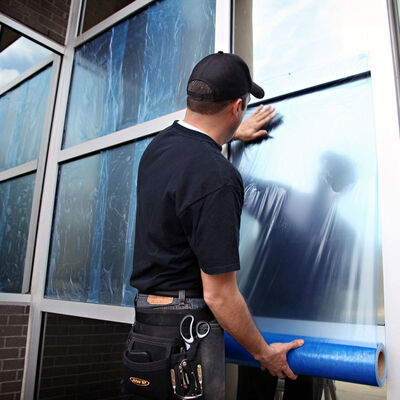 Good price Clear No Residue PE Protective Film with 1240mm Width and UV Stabilized for Glass Mirror Surface Protection online