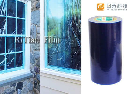 Good price 50 Microns UV Resistant Window Glass Protection Film with No Adhesive Residue PE Protective Film online